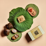 Organic Glutinous Grain Rice Dumpling with Abalone and Conpoy, with Premium Chinese Tea "Oriental Red"