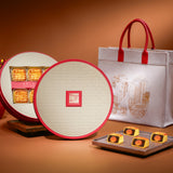 Lung King Heen White Lotus Seed Paste Mooncakes with Wuyi Rare Orchid, Osmanthus and Salted Egg Yolk (6 pcs) 龍景軒武夷奇蘭桂花單黃白蓮蓉月餅 (六件裝)